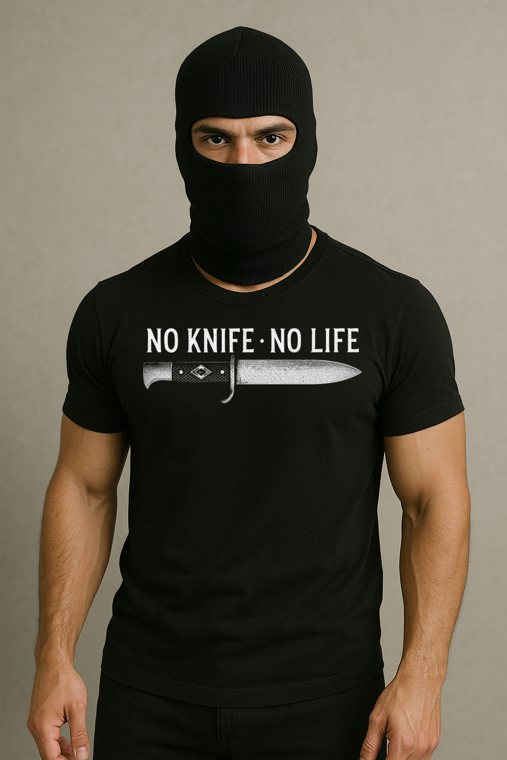 No Knife No Life T-Hemd